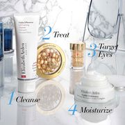 1 Cleanse, 2 Treat with Advanced Ceramide Capsules, 3 Target Eyes with Advanced Ceramide Eye Capsules and Moisturize with Cream