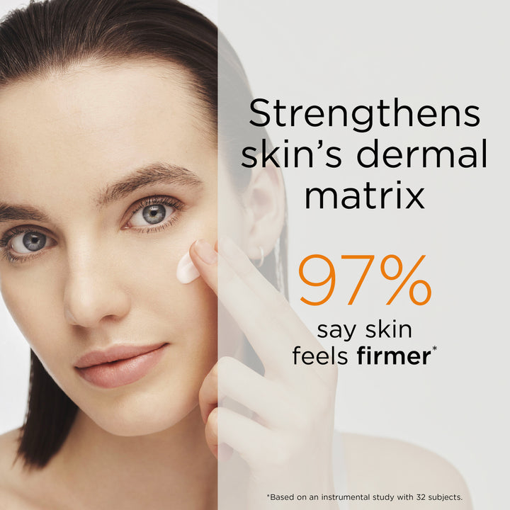 Strengthens skin's dermal matrix. 97% say skin feels firmer* *Based on an instrumental study with 32 subjects.