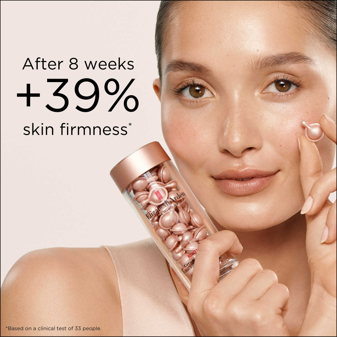 After 8 weeks, +39% skin firmness* *Based on a clinical test of 33 people