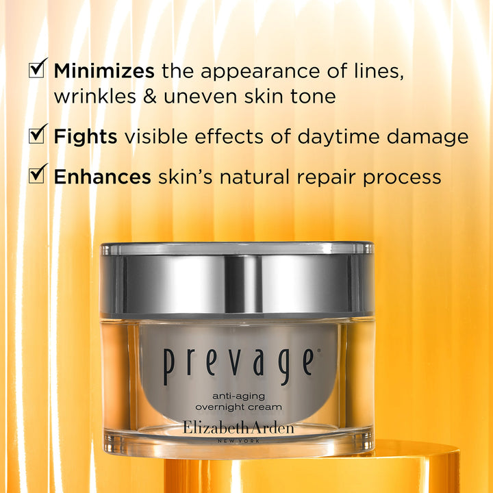 Minimizes the appearance of lines, wrinkles and uneven skin tone. Fights visible effects of daytime damage, Enhances skin's natural repair process