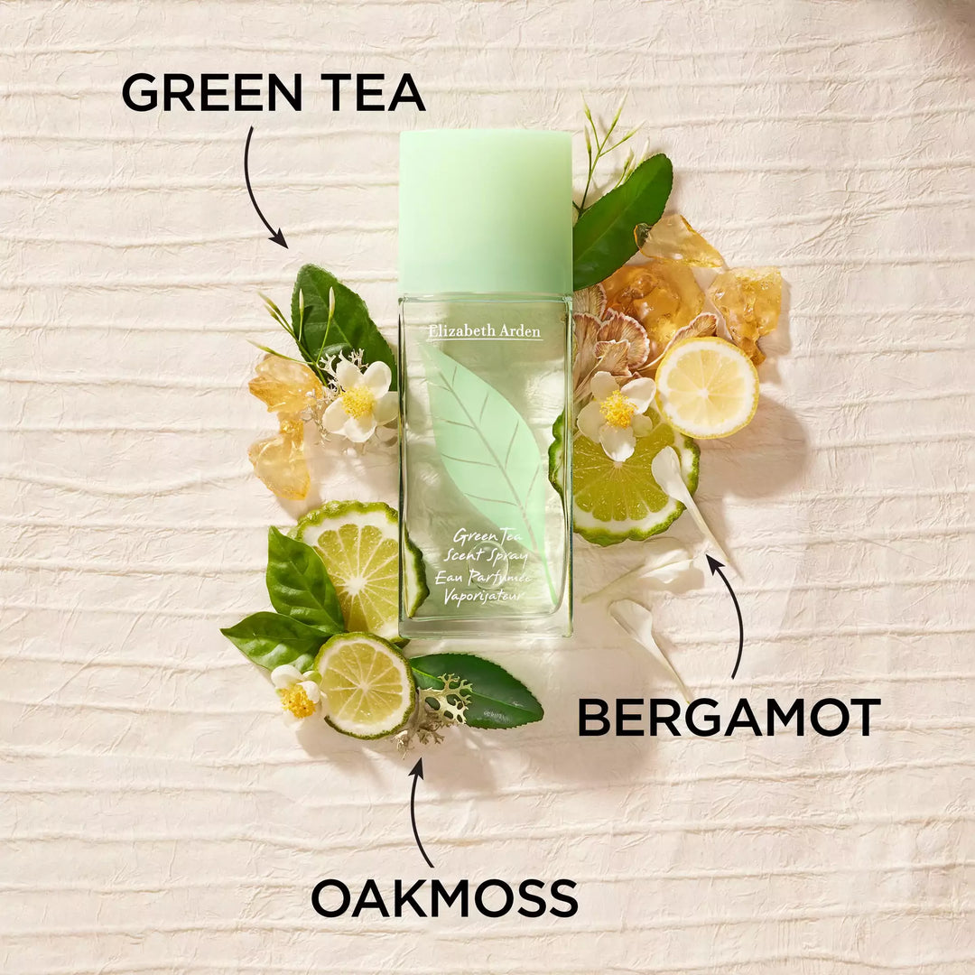 Ingredients Laydown- Green tea, bergamot, oakmoss